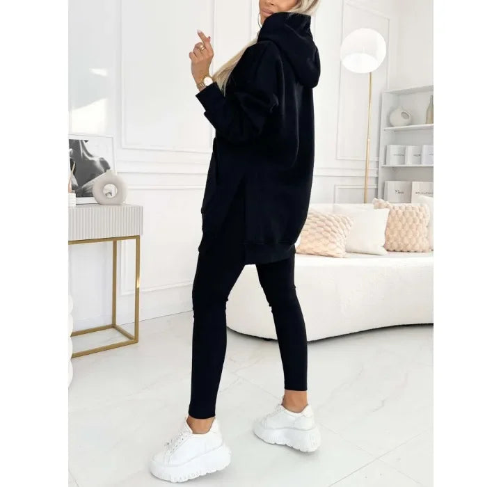 Conjunto Lívia Confortável – Blusão Longo + Calça Slim