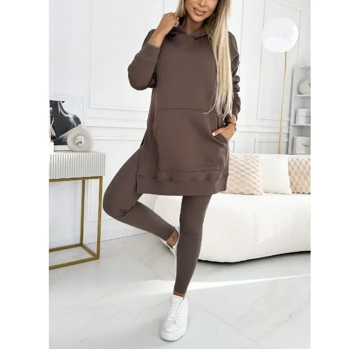 Conjunto Lívia Confortável – Blusão Longo + Calça Slim