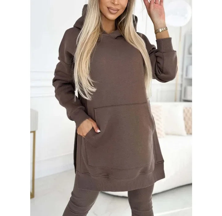 Conjunto Lívia Confortável – Blusão Longo + Calça Slim