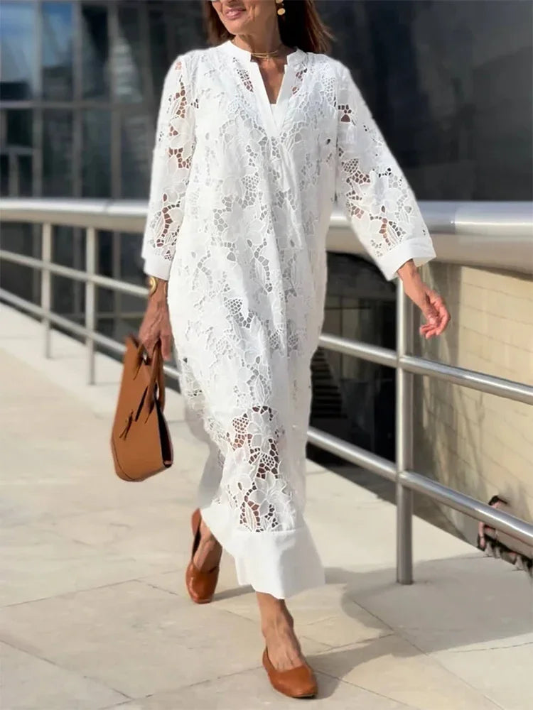 Vestido Elisa – Elegância Europeia e Caimento Impecável