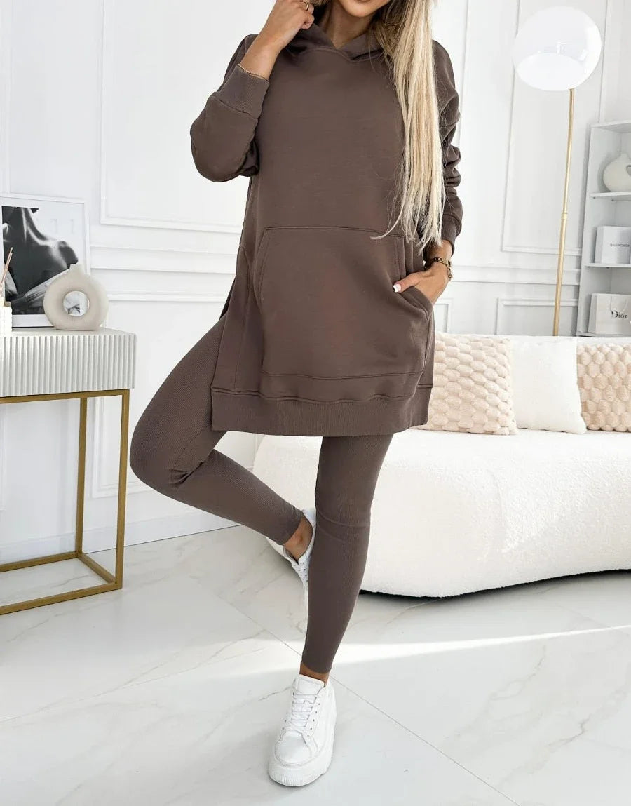 Conjunto Lívia Confortável – Blusão Longo + Calça Slim