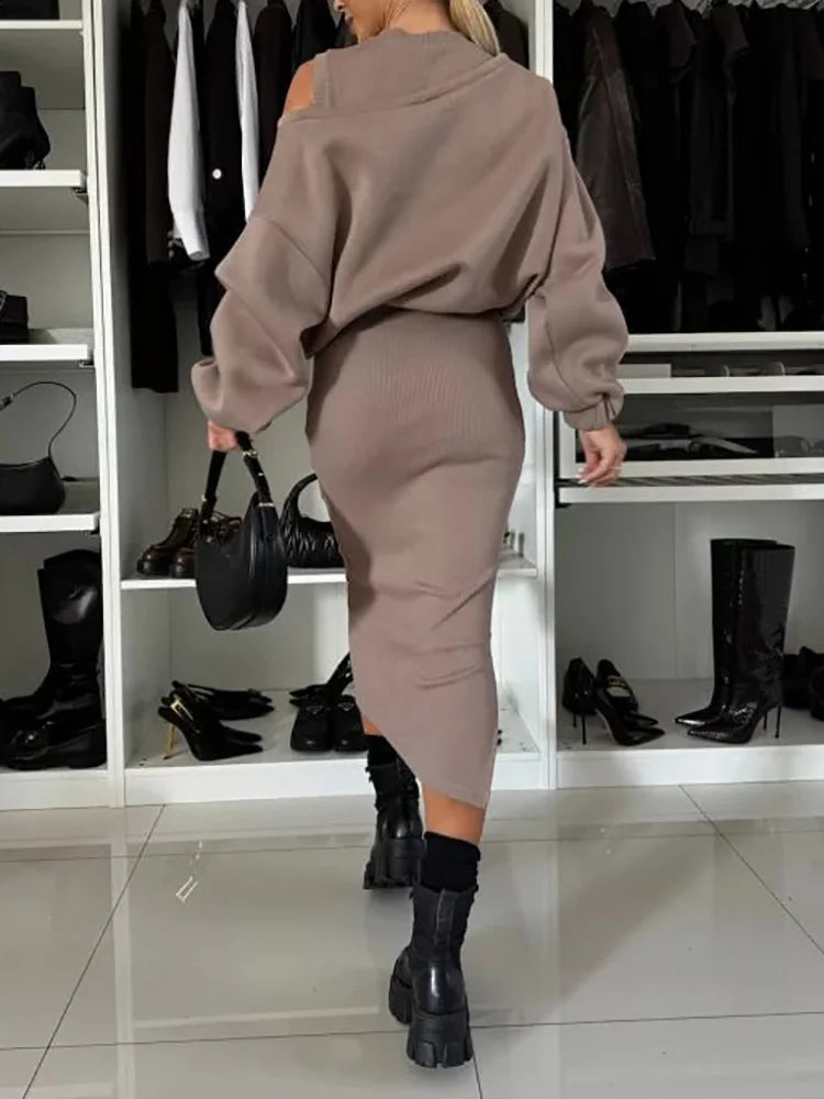 Conjunto Aurora Chic – Casaco Elegante + Vestido