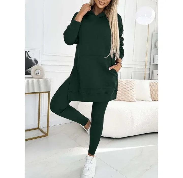 Conjunto Lívia Confortável – Blusão Longo + Calça Slim