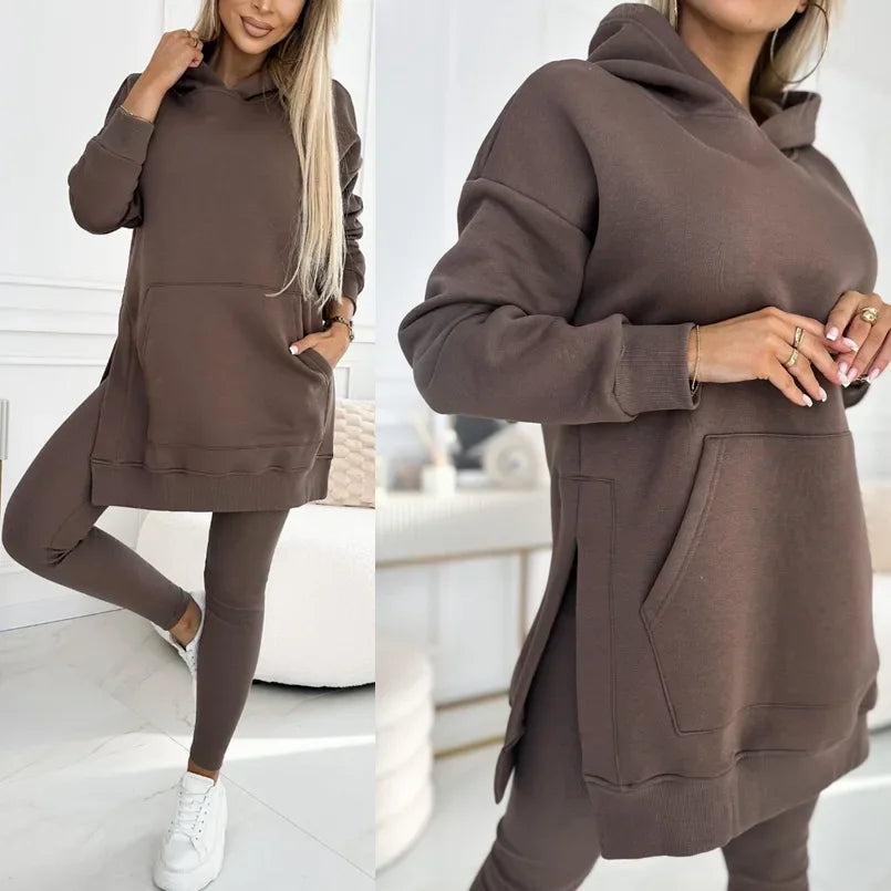 Conjunto Lívia Confortável – Blusão Longo + Calça Slim