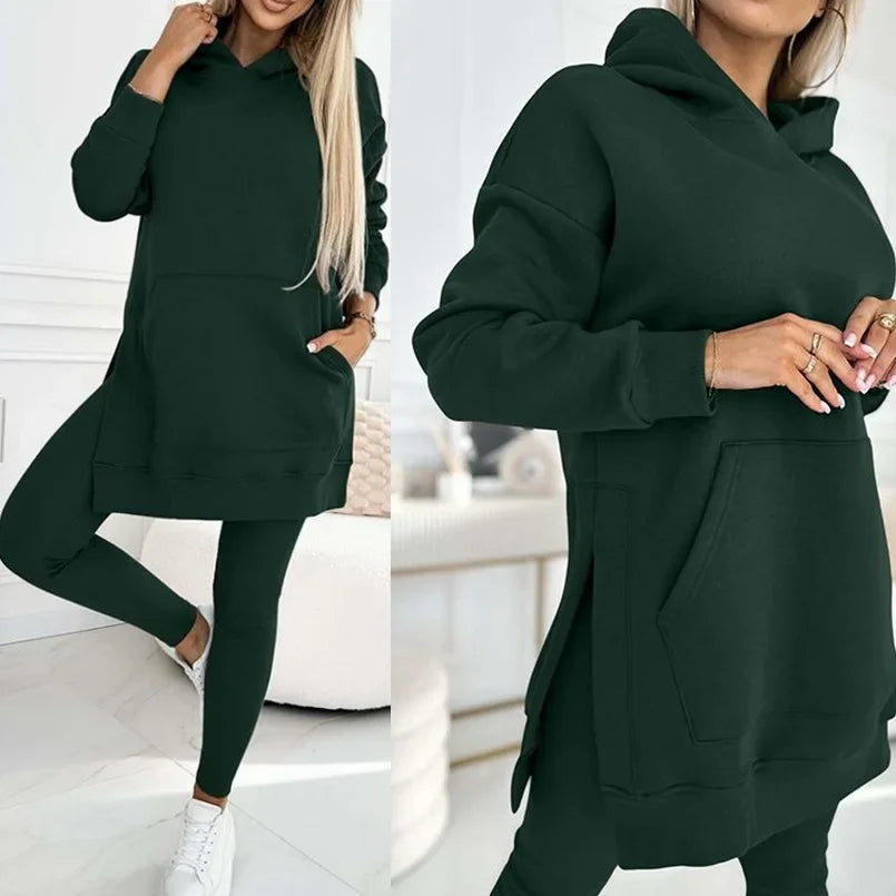 Conjunto Lívia Confortável – Blusão Longo + Calça Slim