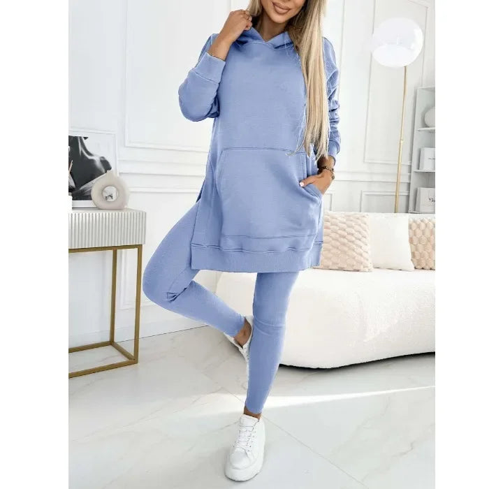 Conjunto Lívia Confortável – Blusão Longo + Calça Slim