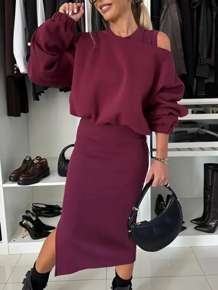 Conjunto Aurora Chic – Casaco Elegante + Vestido