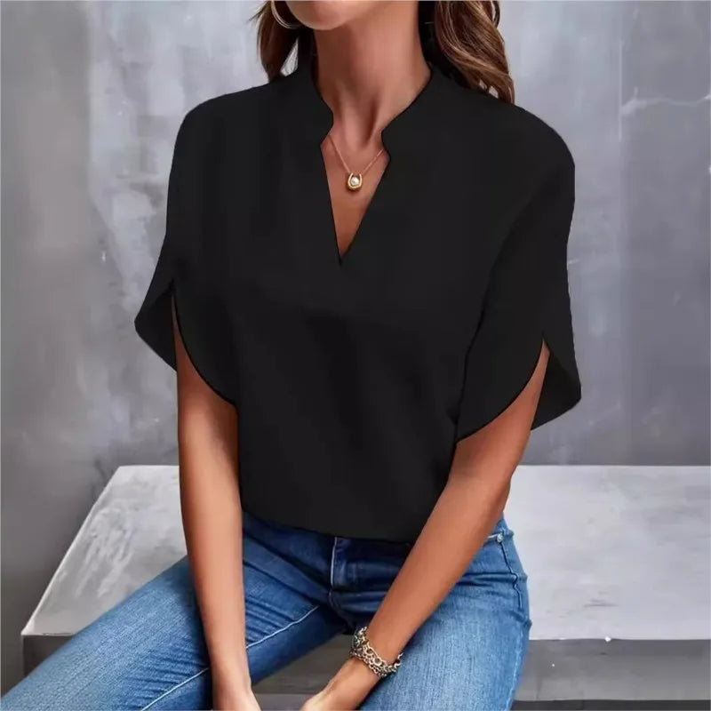 Blusa Feminina com Decote em V