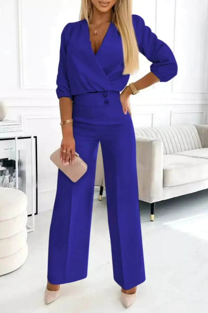 Conjunto Verona – Blusa + Calça com Corte Europeu e Sofisticação Atemporal