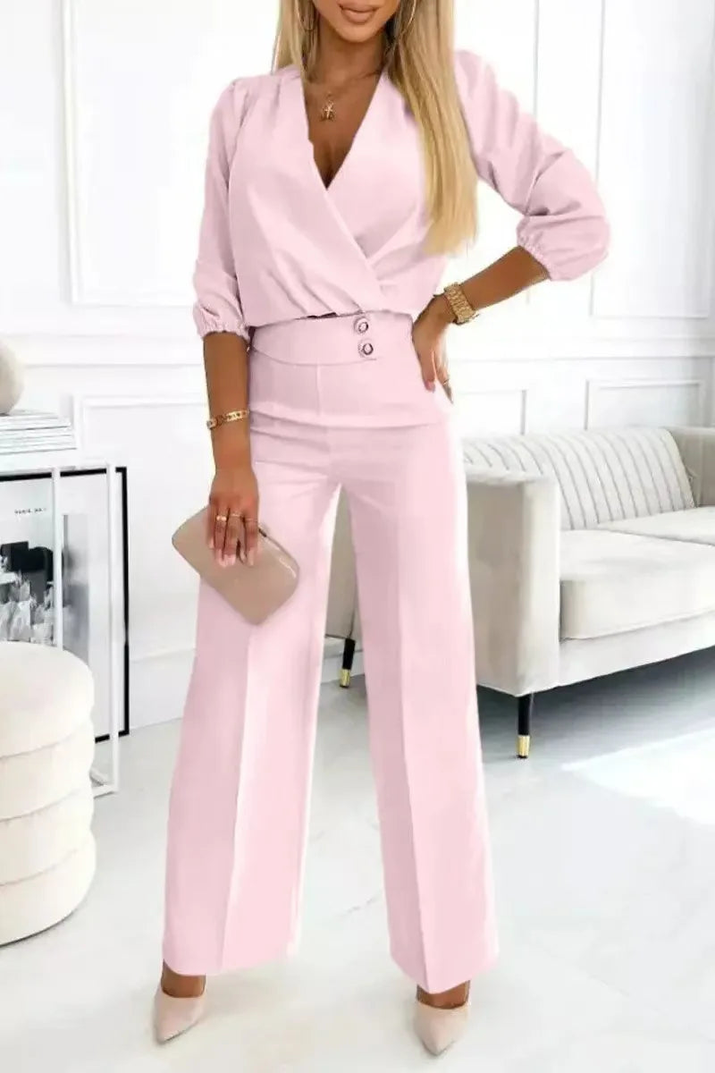 Conjunto Verona – Blusa + Calça com Corte Europeu e Sofisticação Atemporal