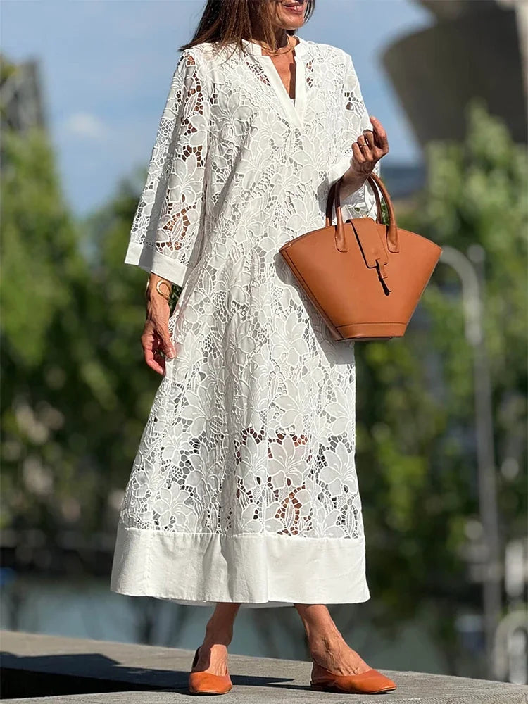 Vestido Elisa – Elegância Europeia e Caimento Impecável