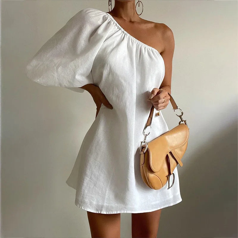 Vestido de Algodão - Ombro