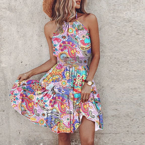 Vestido Floral de Verão Feminino
