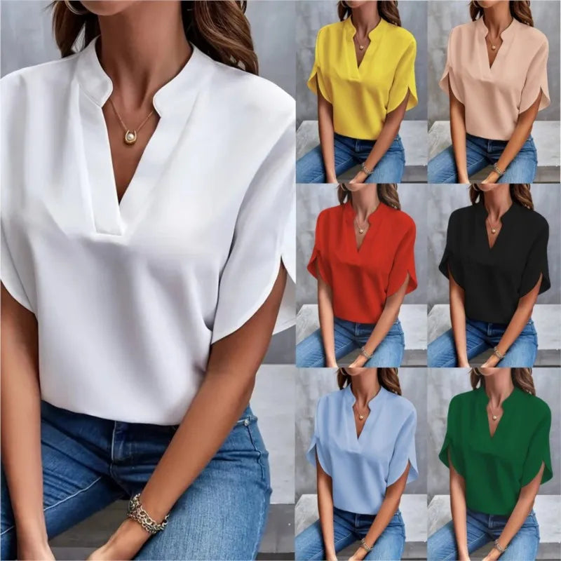 Blusa Feminina com Decote em V