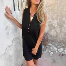 Vestido Charlotte – Sofisticação Europeia em Cada Detalhe - Linho Premium (Leve e Soltinho)