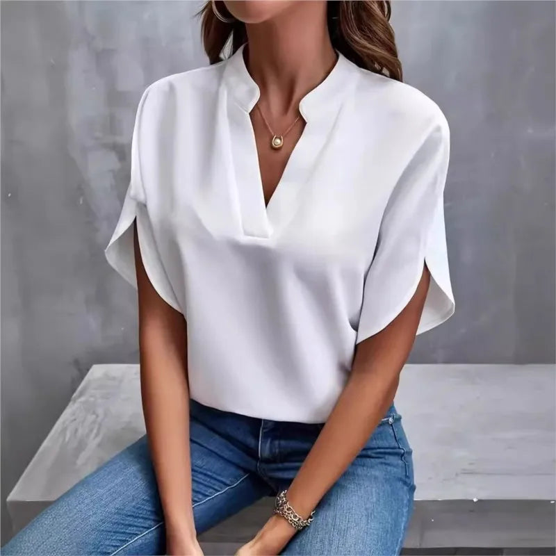 Blusa Feminina com Decote em V