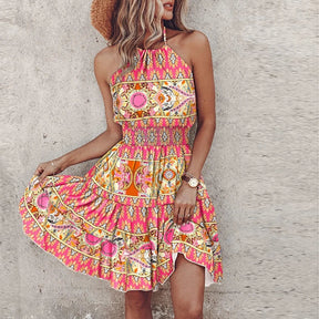 Vestido Floral de Verão Feminino