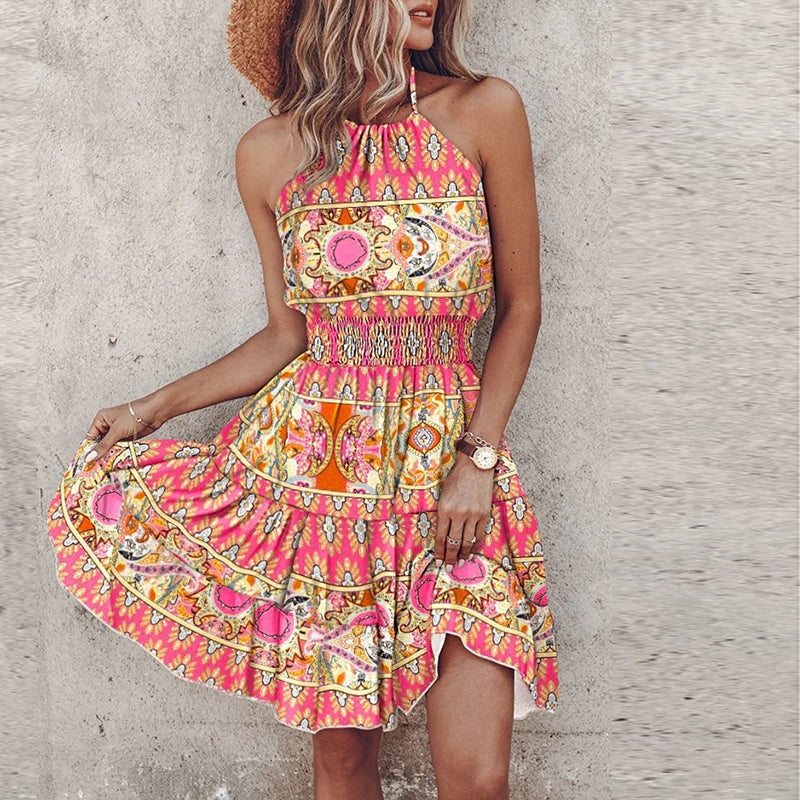 Vestido Floral de Verão Feminino
