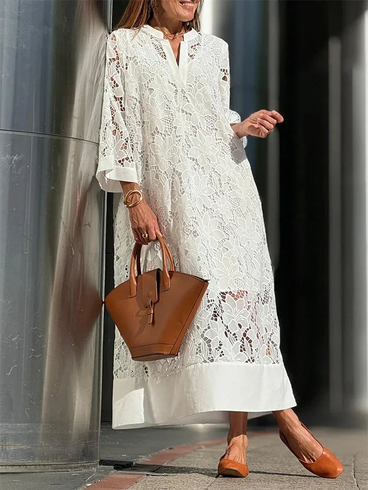 Vestido Elisa – Elegância Europeia e Caimento Impecável