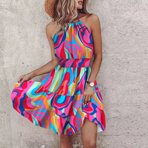 Vestido Floral de Verão Feminino