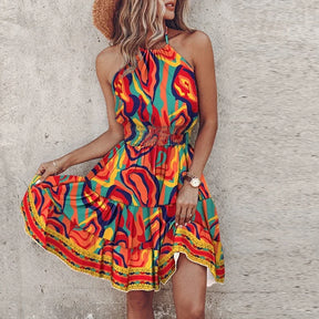 Vestido Floral de Verão Feminino