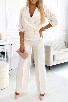Conjunto Verona – Blusa + Calça com Corte Europeu e Sofisticação Atemporal