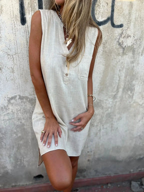 Vestido Charlotte – Sofisticação Europeia em Cada Detalhe - Linho Premium (Leve e Soltinho)