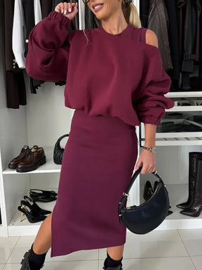 Conjunto Aurora Chic – Casaco Elegante + Vestido