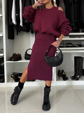 Conjunto Aurora Chic – Casaco Elegante + Vestido